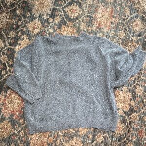 Vintage silk and angora  Gray Women's Sweater xl